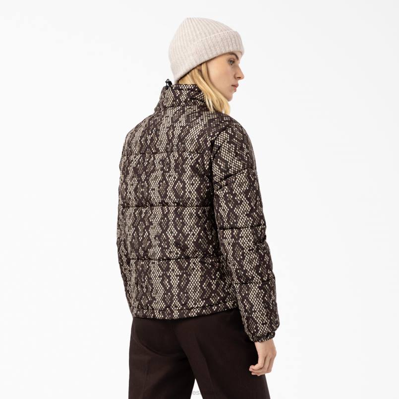 Dickies Women Camden Puffer Jacket Black (BK) N80J2333 Apparel