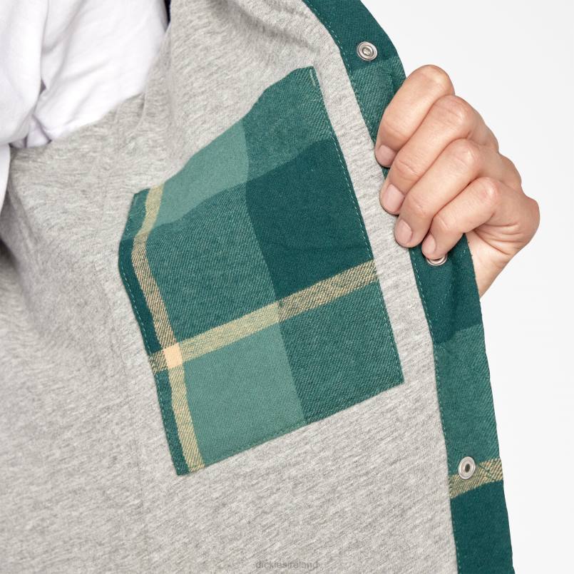 Dickies Women Flannel Hooded Shirt Jacket Mallard Campside Plaid (A2V) N80J2274 Apparel