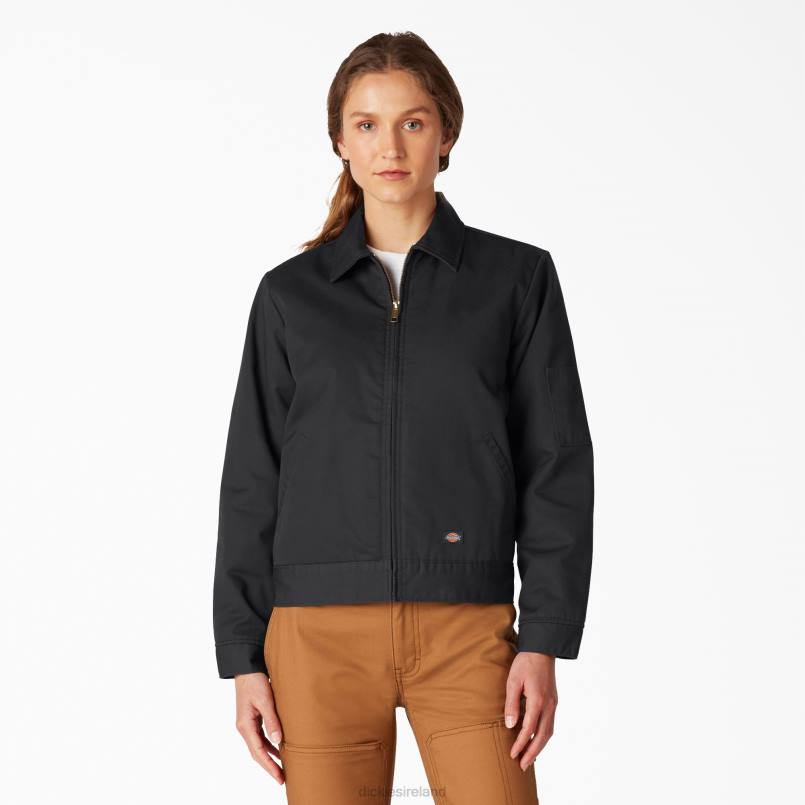 Dickies Women Insulated Eisenhower Jacket Black (BSK) N80J1540 Apparel