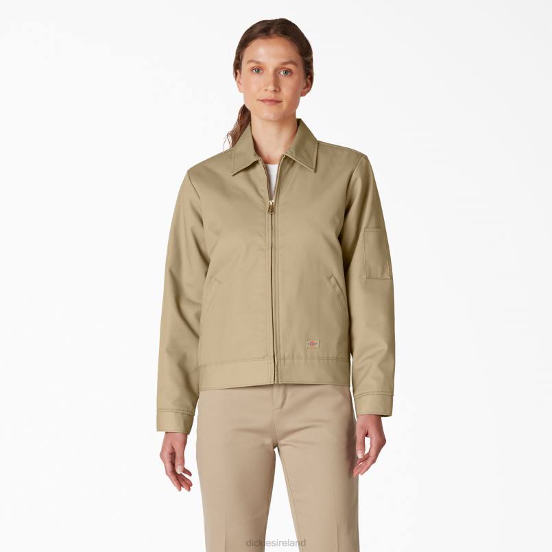 Dickies Women Insulated Eisenhower Jacket Military Khaki (KSH) N80J1541 Apparel