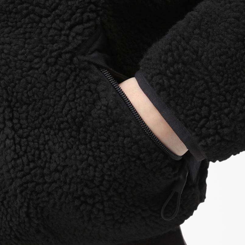 Dickies Women Red Chute Fleece Jacket Black (BKX) N80J2314 Apparel