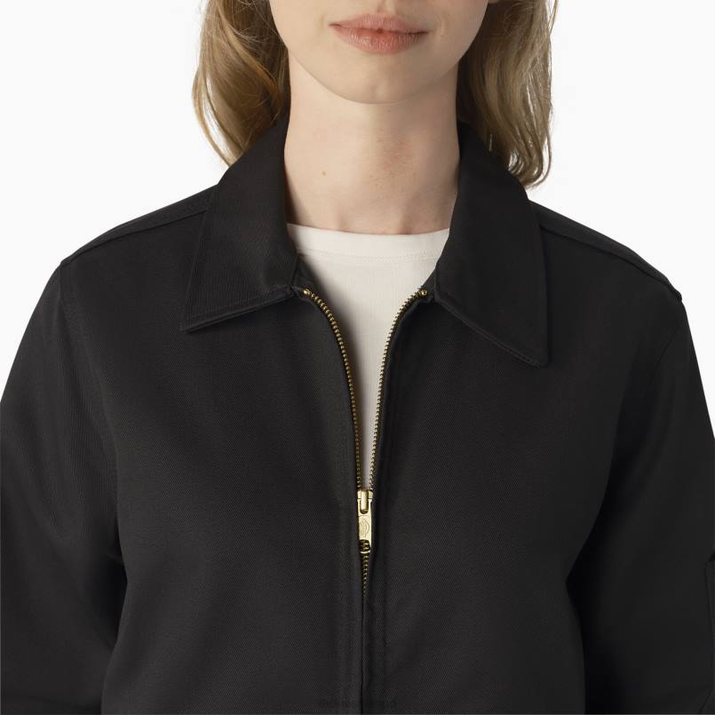 Dickies Women Unlined Eisenhower Jacket Black (BSK) N80J1519 Apparel