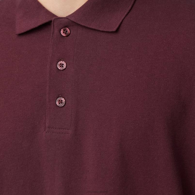 Dickies Men Adult Size Pique Short Sleeve Polo Burgundy (BY) N80J661 Apparel