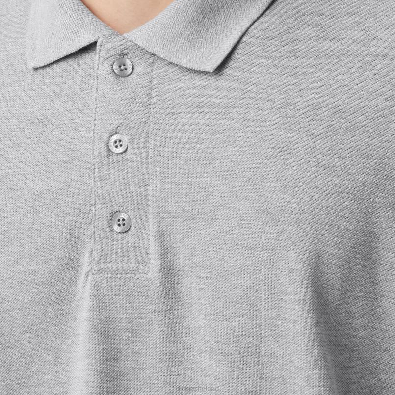 Dickies Men Adult Size Pique Short Sleeve Polo Heather Gray (HG) N80J665 Apparel