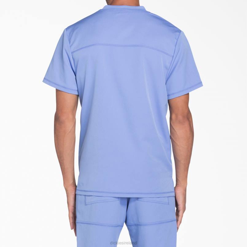 Dickies Men Dynamix V-Neck Scrub Top Ceil Blue (CBL) N80J1352 Apparel