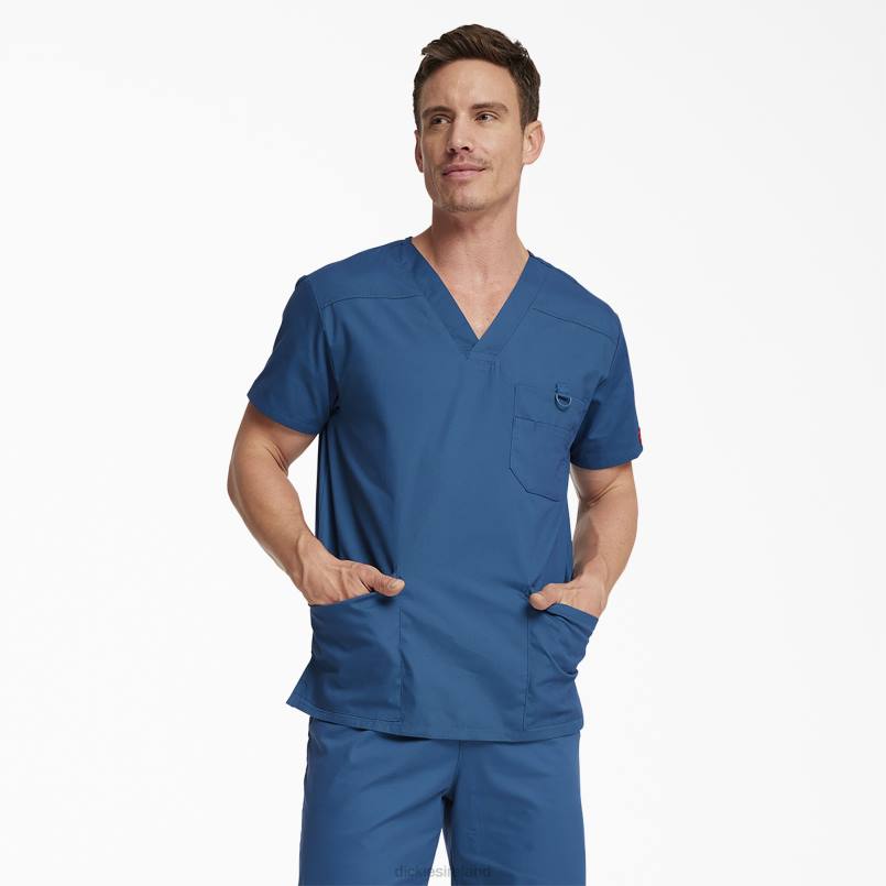 Dickies Men EDS Signature V-Neck Scrub Top Regular N80J1259 Apparel