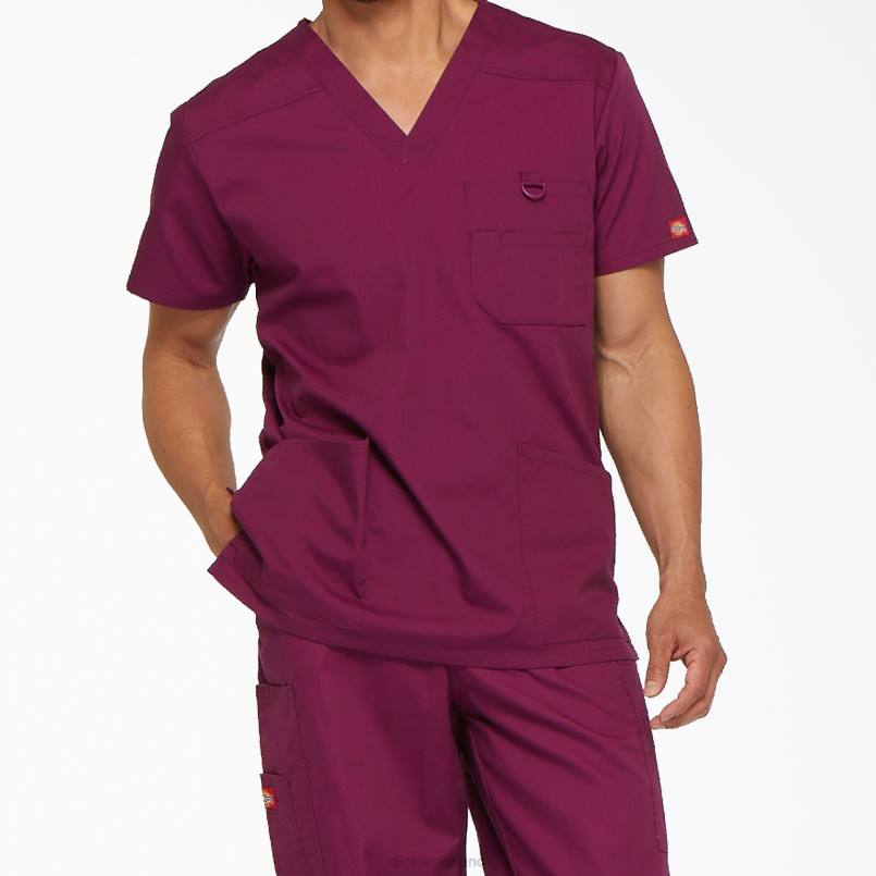 Dickies Men EDS Signature V-Neck Scrub Top Regular N80J1269 Apparel