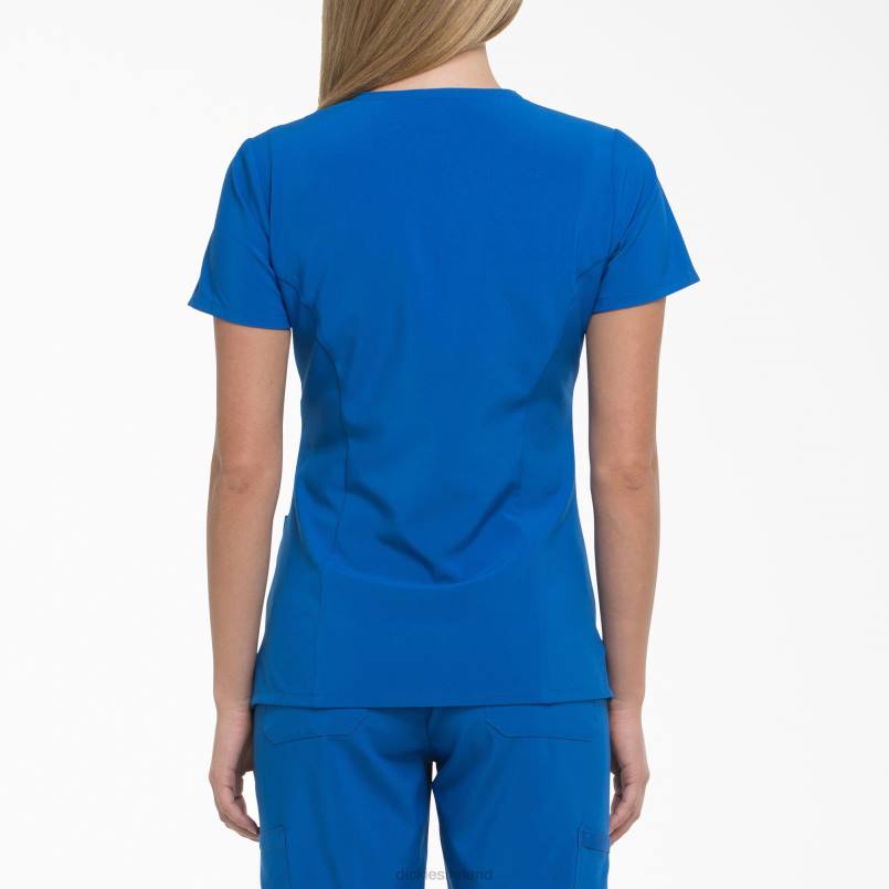 Dickies Women EDS Essentials V-Neck Scrub Top Royal Blue (RB) N80J2457 Apparel