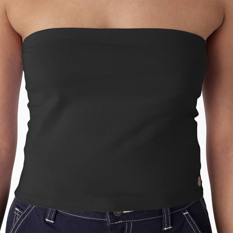 Dickies Women Knit Tube Top Black (KBK) N80J2167 Apparel