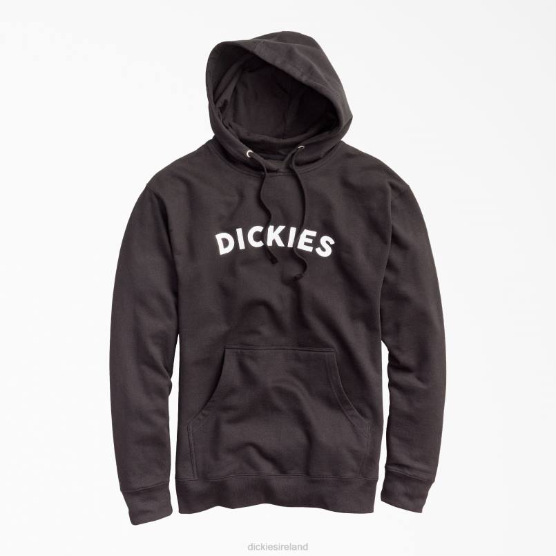 Dickies Men Fleece Block Logo Hoodie Black (KBK) N80J1140 Apparel