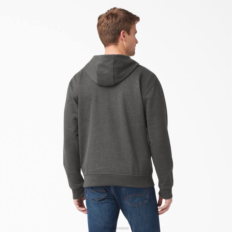 Dickies Men Midweight Fleece Hoodie Dark Heather Gray (IYD) N80J985 Apparel
