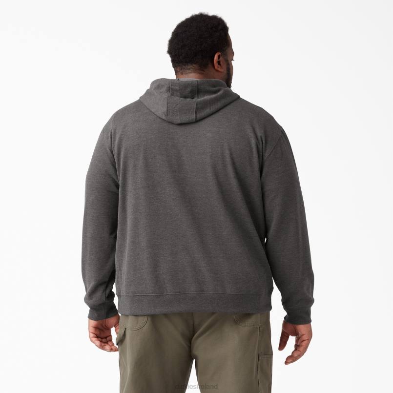 Dickies Men Midweight Fleece Hoodie Dark Heather Gray (IYD) N80J985 Apparel