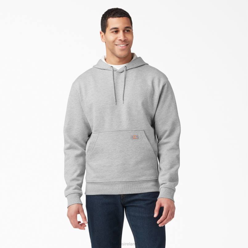 Dickies Men Midweight Fleece Hoodie Heather Gray (HG) N80J984 Apparel