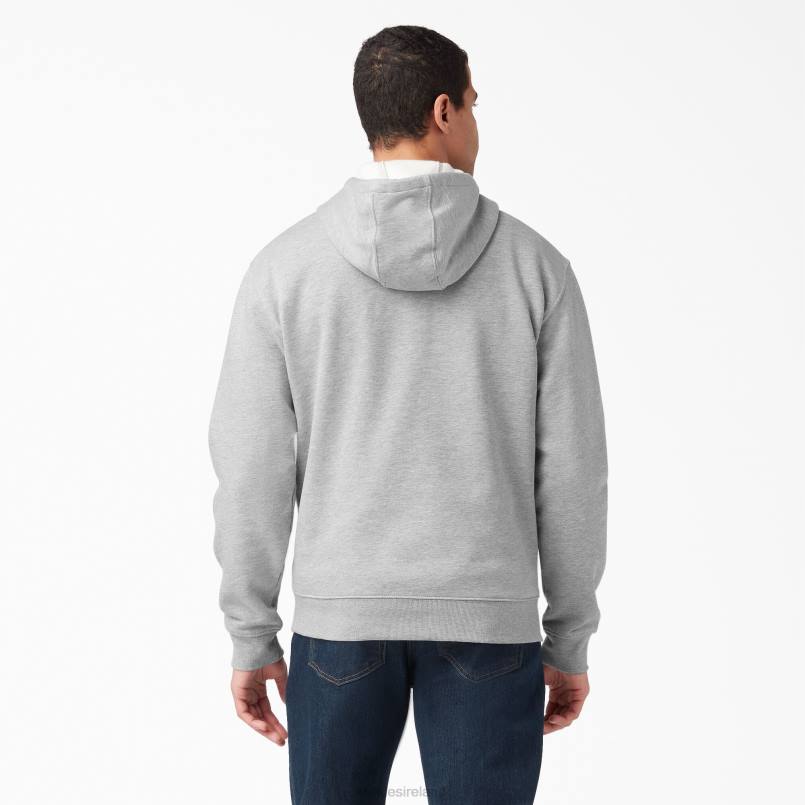 Dickies Men Midweight Fleece Hoodie Heather Gray (HG) N80J984 Apparel