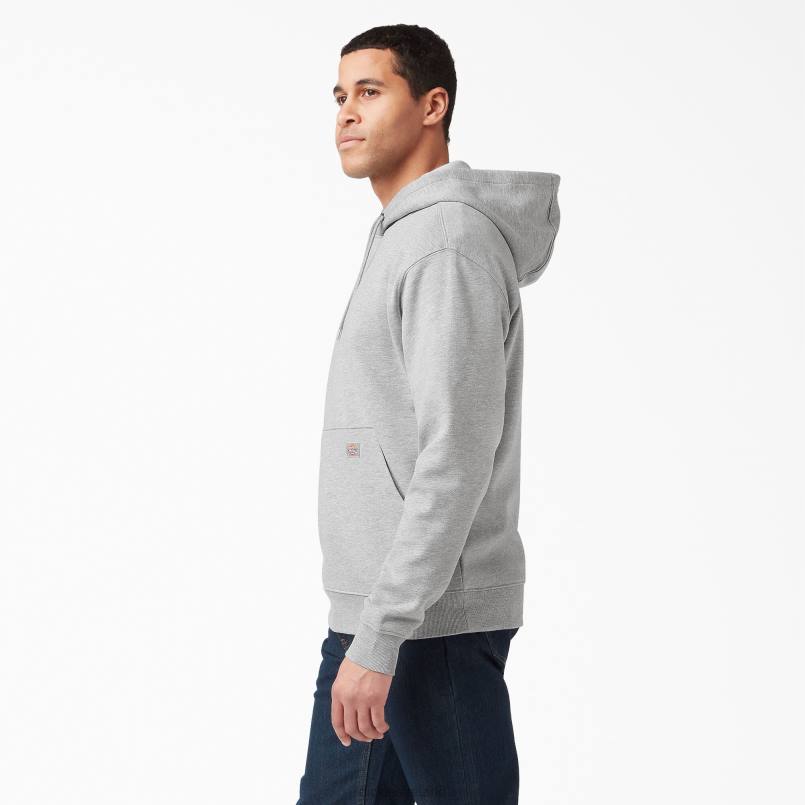 Dickies Men Midweight Fleece Hoodie Heather Gray (HG) N80J984 Apparel