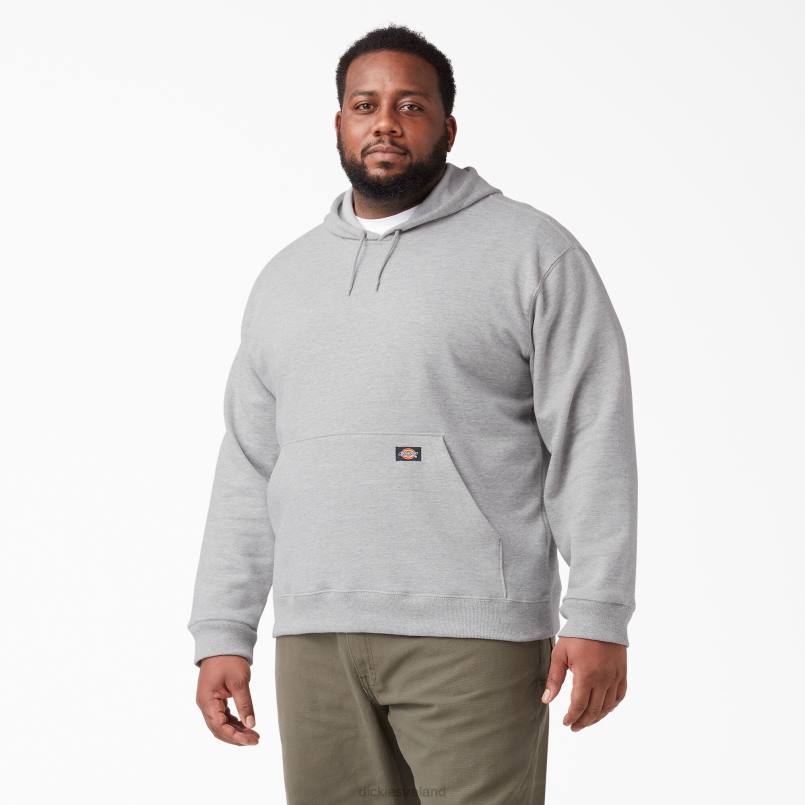 Dickies Men Midweight Fleece Hoodie Heather Gray (HG) N80J984 Apparel