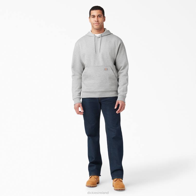 Dickies Men Midweight Fleece Hoodie Heather Gray (HG) N80J984 Apparel