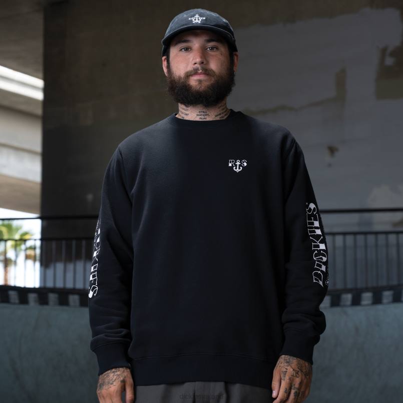 Dickies Men Ronnie Sandoval Relaxed Fit Sweatshirt Black (KBK) N80J1129 Apparel