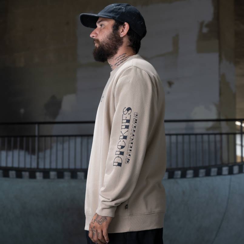 Dickies Men Ronnie Sandoval Relaxed Fit Sweatshirt Desert Sand (DS) N80J1128 Apparel