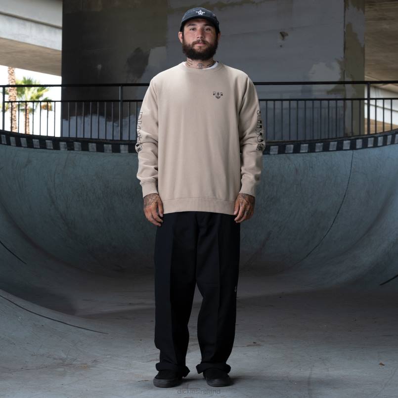 Dickies Men Ronnie Sandoval Relaxed Fit Sweatshirt Desert Sand (DS) N80J1128 Apparel