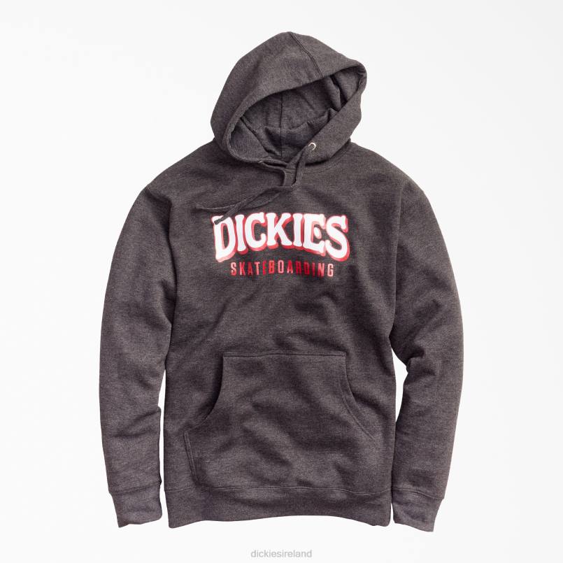 Dickies Men Skateboarding Fleece Hoodie Charcoal Gray Heather (CHH) N80J1171 Apparel