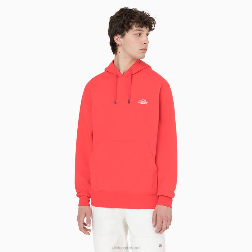 Dickies Men Summerdale Hoodie Scarlet Ibis (S2S) N80J1184 Apparel