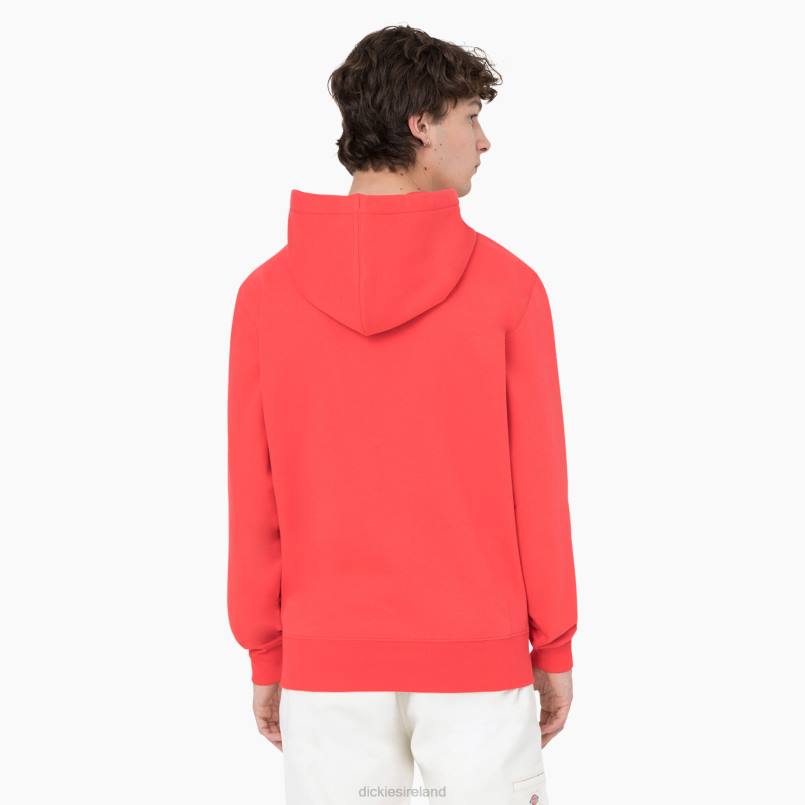 Dickies Men Summerdale Hoodie Scarlet Ibis (S2S) N80J1184 Apparel