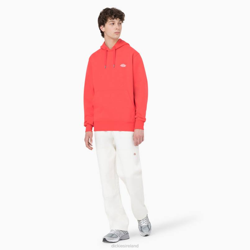 Dickies Men Summerdale Hoodie Scarlet Ibis (S2S) N80J1184 Apparel