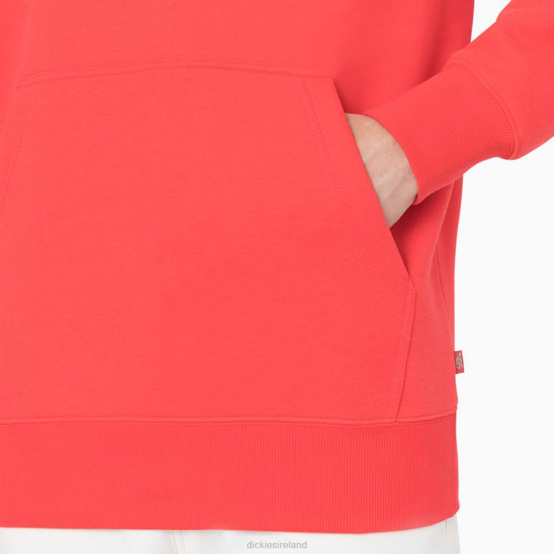 Dickies Men Summerdale Hoodie Scarlet Ibis (S2S) N80J1184 Apparel