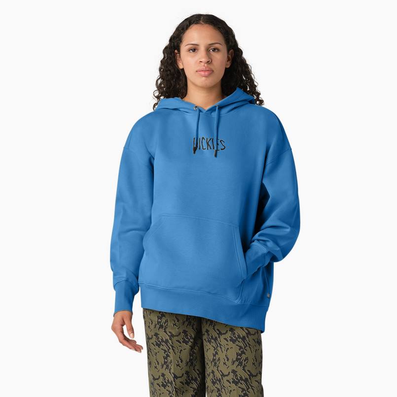 Dickies Women Creswell Hoodie Azure Blue (AB2) N80J2354 Apparel