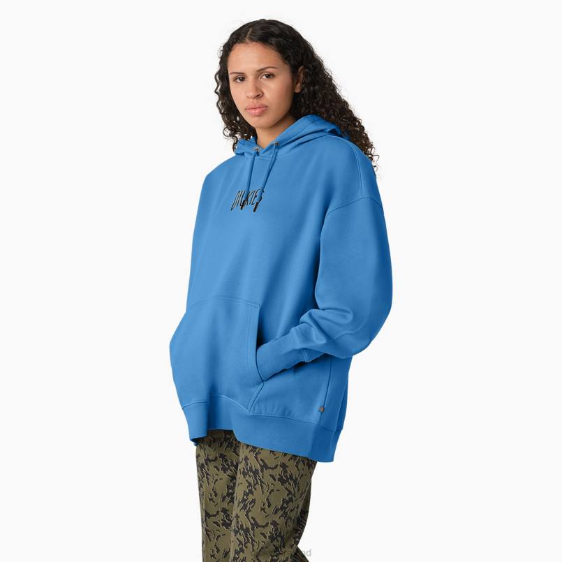 Dickies Women Creswell Hoodie Azure Blue (AB2) N80J2354 Apparel