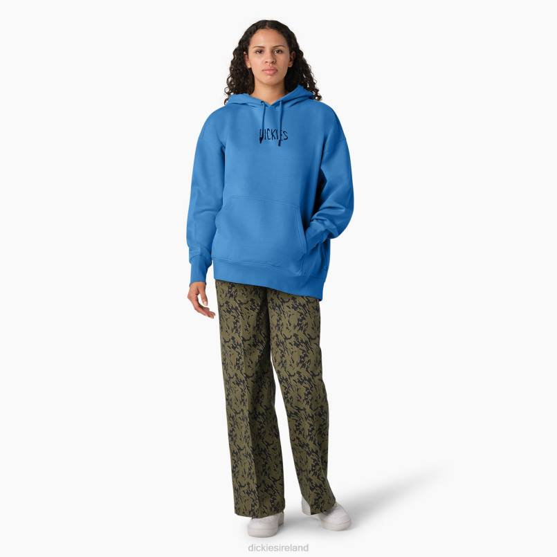 Dickies Women Creswell Hoodie Azure Blue (AB2) N80J2354 Apparel