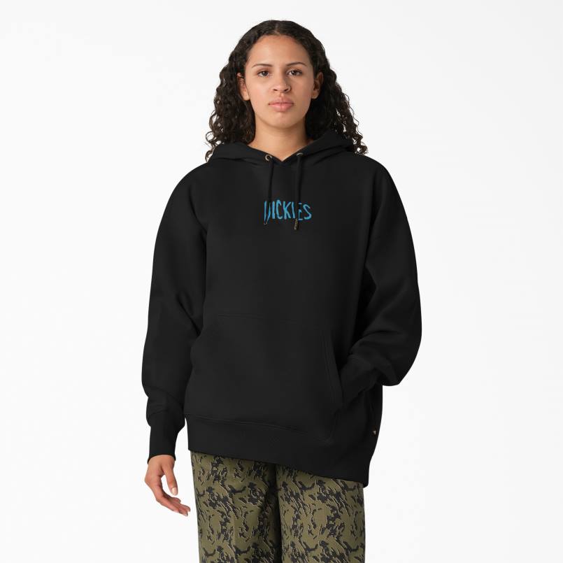 Dickies Women Creswell Hoodie Black (KBK) N80J2355 Apparel