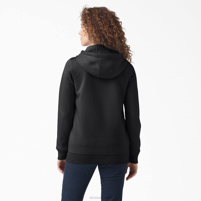 Dickies Women Heavyweight Full-Zip Fleece Hoodie Black (KBK) N80J2288 Apparel