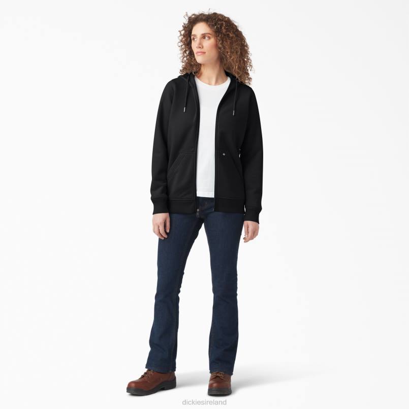 Dickies Women Heavyweight Full-Zip Fleece Hoodie Black (KBK) N80J2288 Apparel