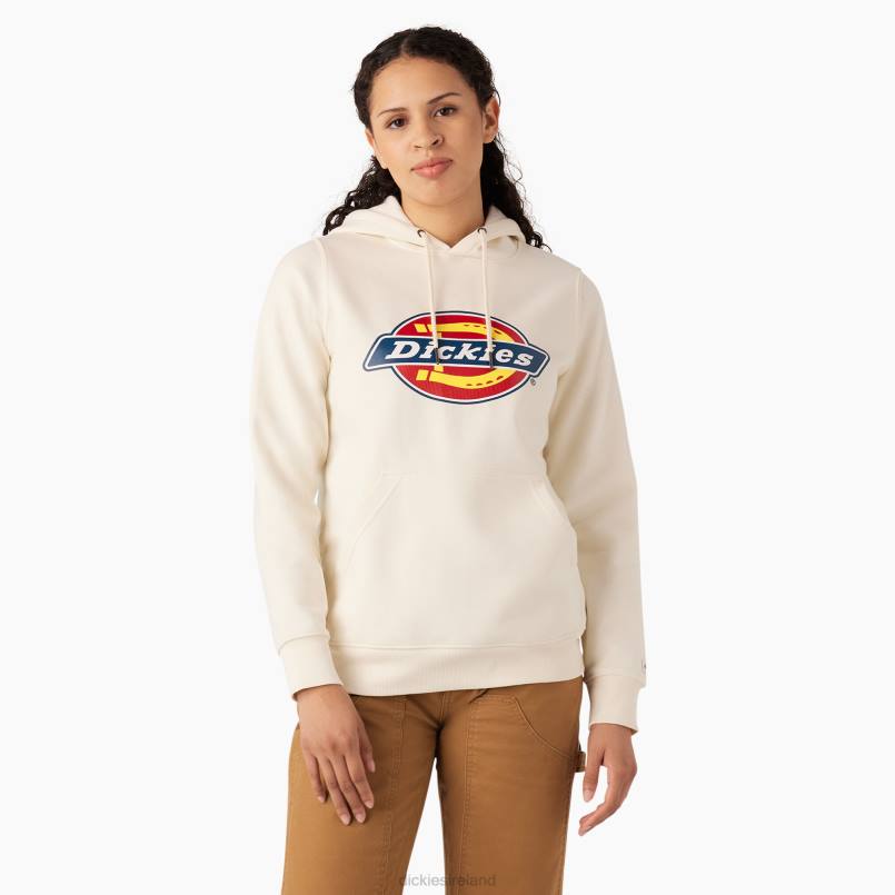 Dickies Women Heavyweight Logo Pullover Antique White (AW) N80J2328 Apparel