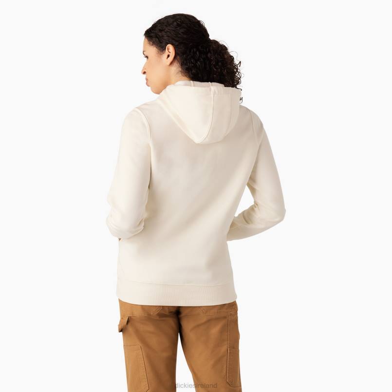 Dickies Women Heavyweight Logo Pullover Antique White (AW) N80J2328 Apparel