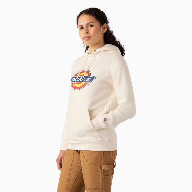 Dickies Women Heavyweight Logo Pullover Antique White (AW) N80J2328 Apparel