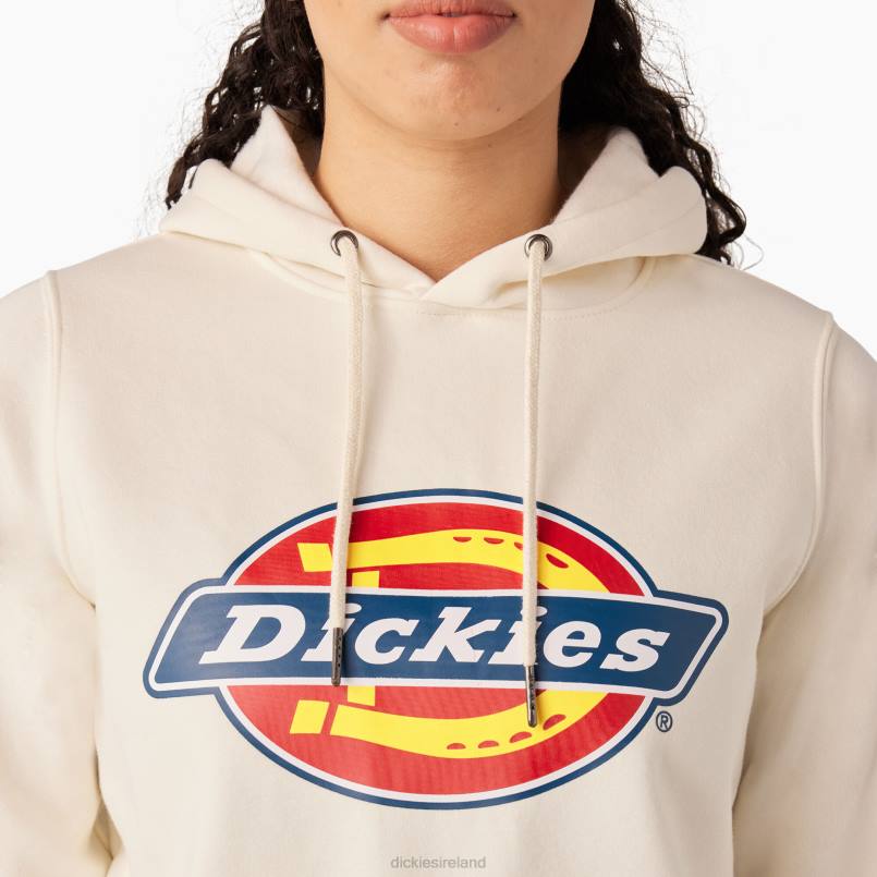 Dickies Women Heavyweight Logo Pullover Antique White (AW) N80J2328 Apparel