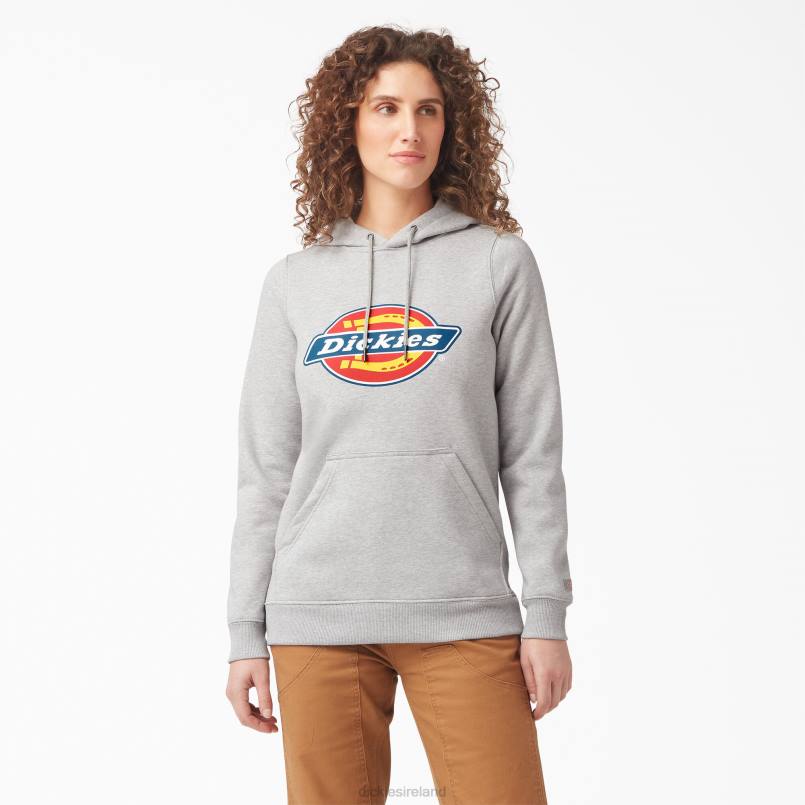 Dickies Women Heavyweight Logo Pullover Heather Gray (HG) N80J2329 Apparel
