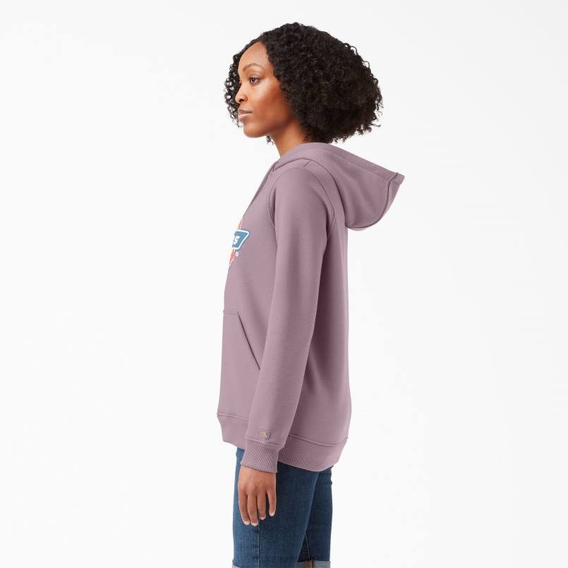 Dickies Women Heavyweight Logo Pullover Lilac (LC) N80J2331 Apparel