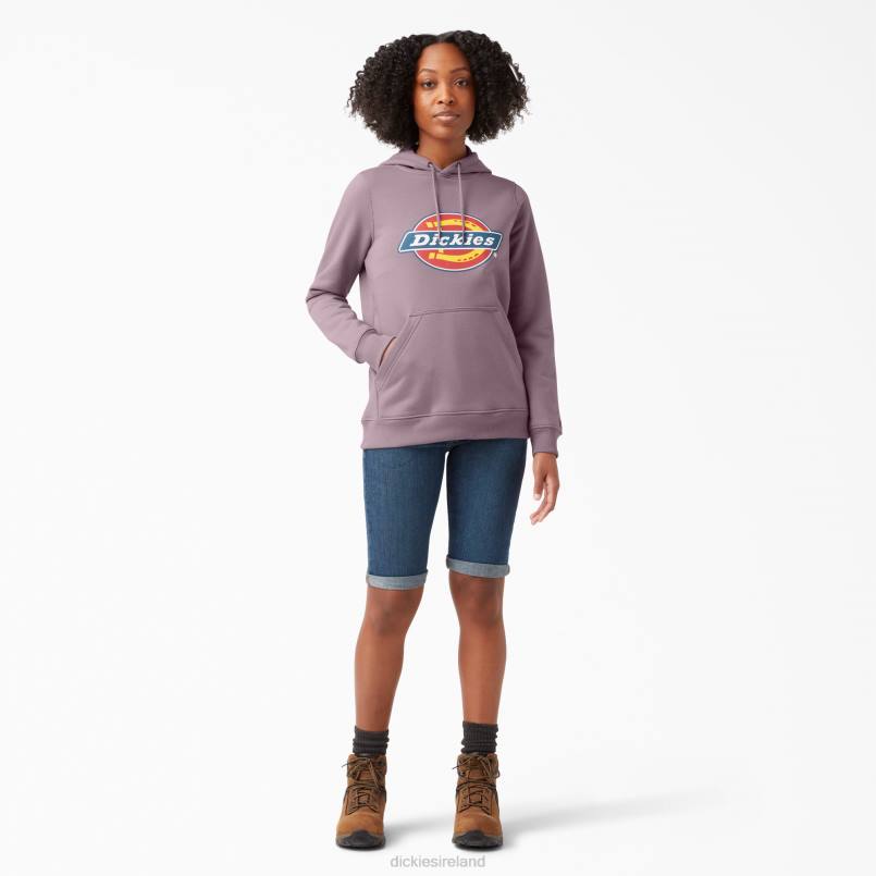 Dickies Women Heavyweight Logo Pullover Lilac (LC) N80J2331 Apparel