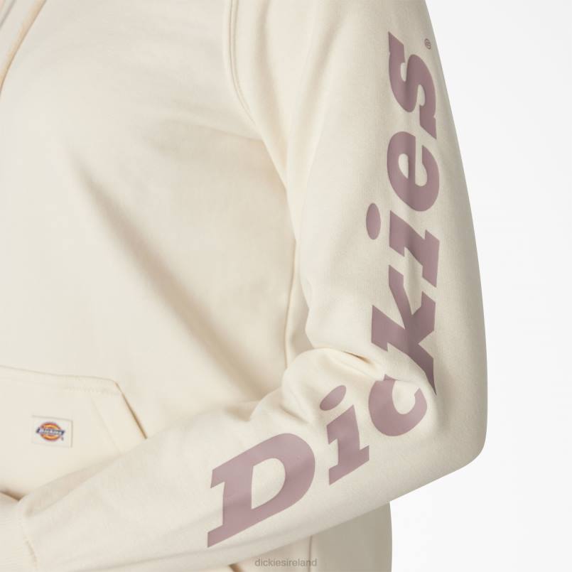 Dickies Women Heavyweight Logo Sleeve Pullover Antique White (AW) N80J2302 Apparel
