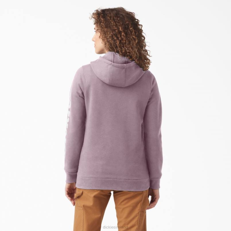 Dickies Women Heavyweight Logo Sleeve Pullover Lilac (LC) N80J2308 Apparel