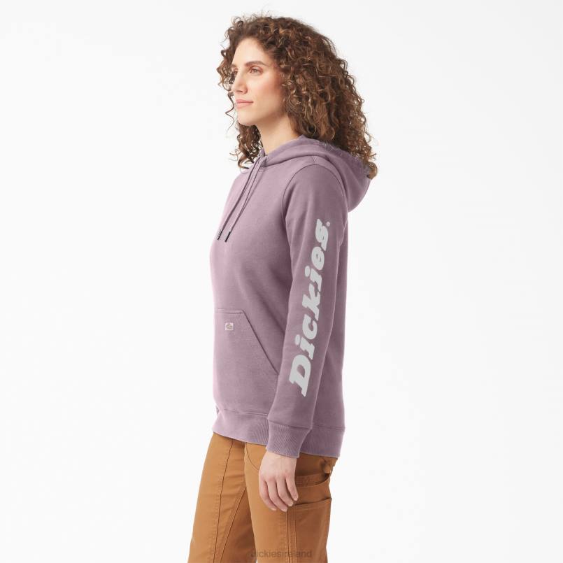 Dickies Women Heavyweight Logo Sleeve Pullover Lilac (LC) N80J2308 Apparel