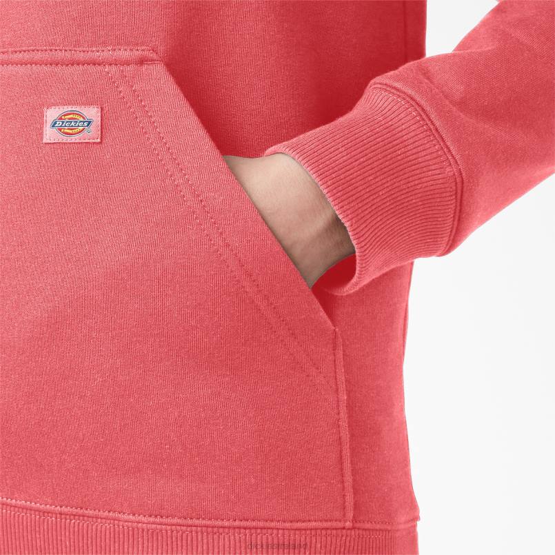Dickies Women Heavyweight Logo Sleeve Pullover Tea Rose (T1R) N80J2313 Apparel
