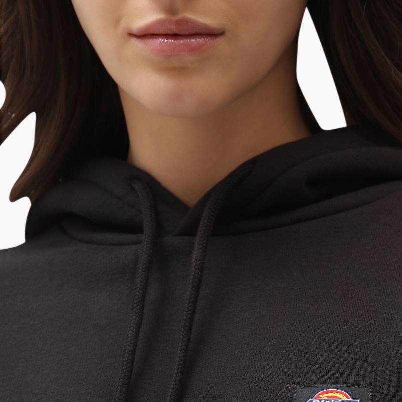 Dickies Women Oakport Cropped Hoodie Black (KBK) N80J2320 Apparel
