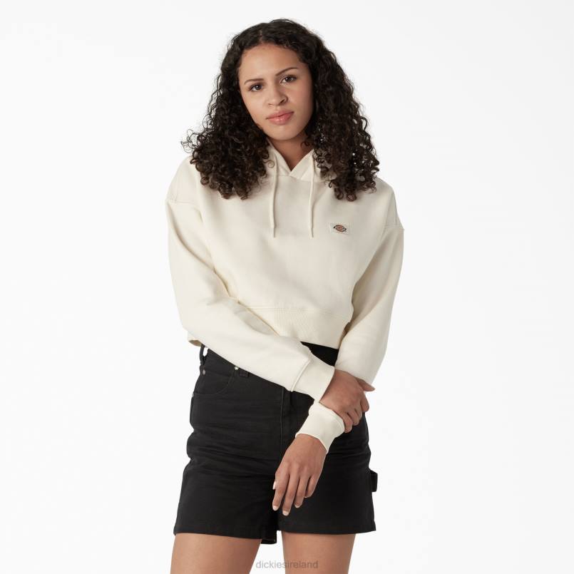 Dickies Women Oakport Cropped Hoodie Cloud (CL9) N80J2319 Apparel