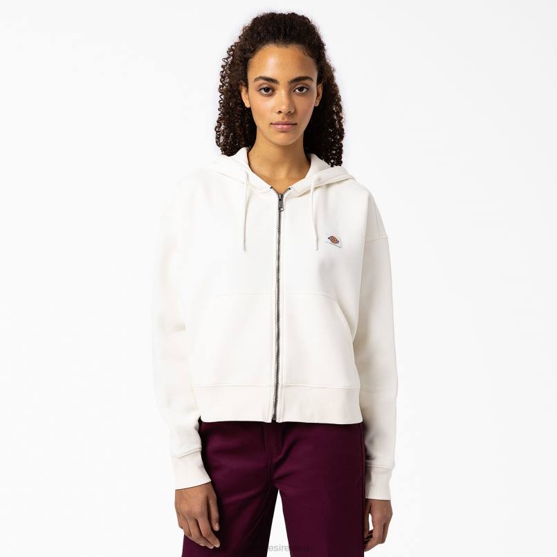 Dickies Women Oakport Zip Hoodie Cream (CR9) N80J2317 Apparel