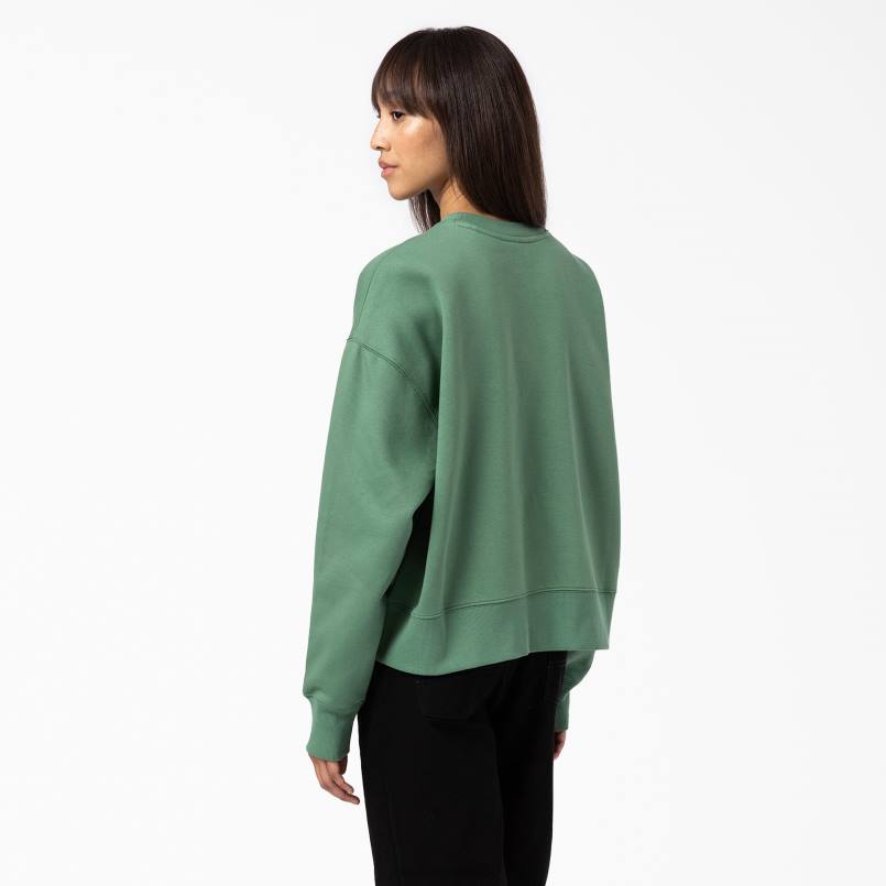 Dickies Women Summerdale Sweatshirt Dark Ivy (D2I) N80J2291 Apparel